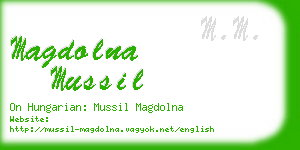 magdolna mussil business card